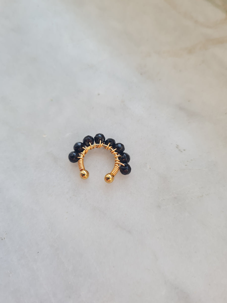 Ear cuff onice nero